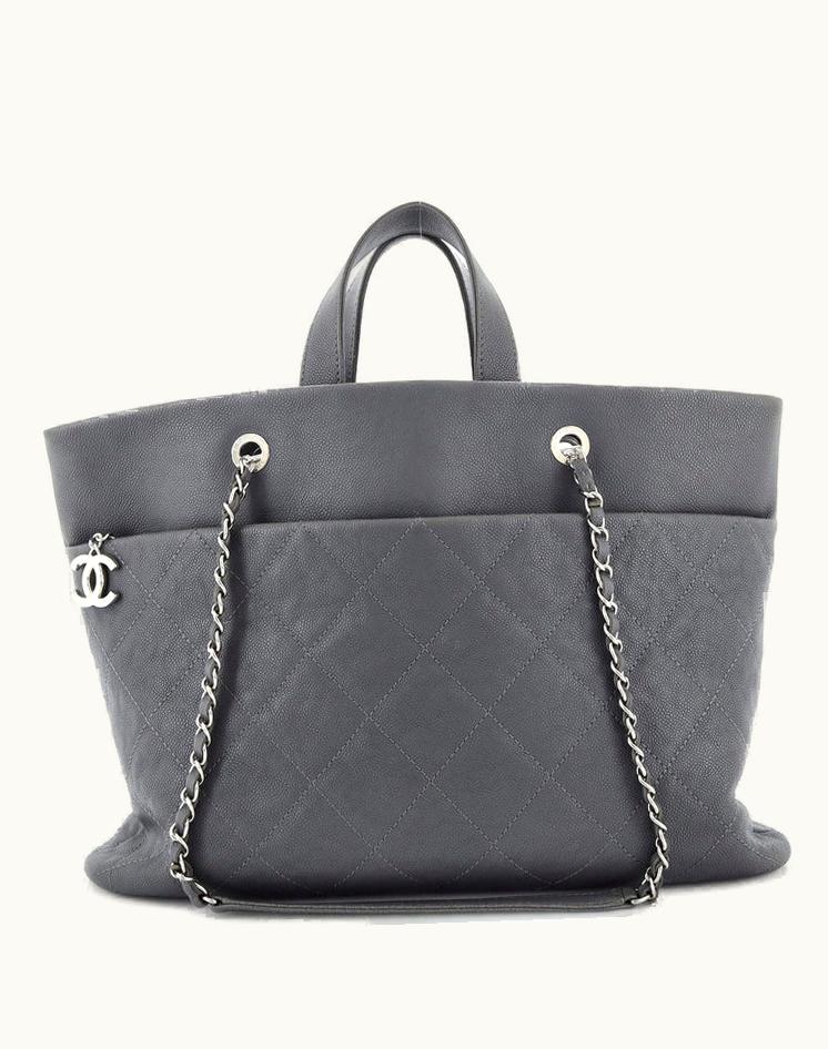 Chanel Chanel Timeless Shopping Tote Quilted Caviar Large