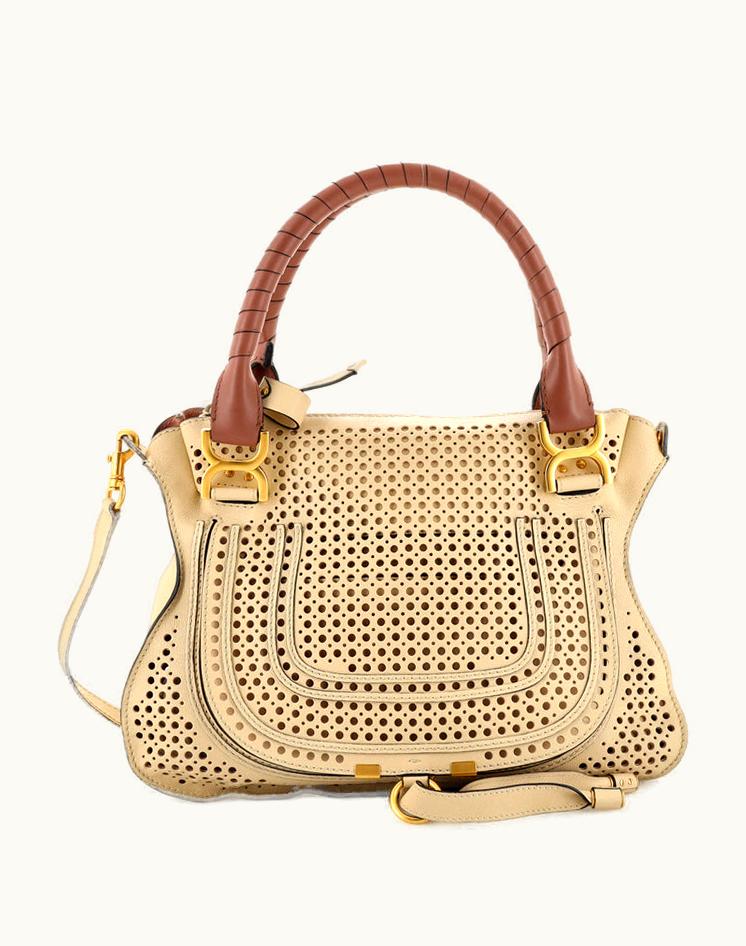 Chloe Chloe Marcie Satchel Perforated Leather Medium