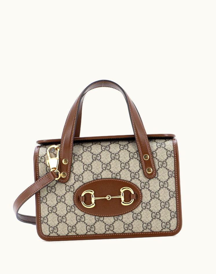 Gucci Gucci Horsebit 1955 Boston Bag GG Coated Canvas Mini