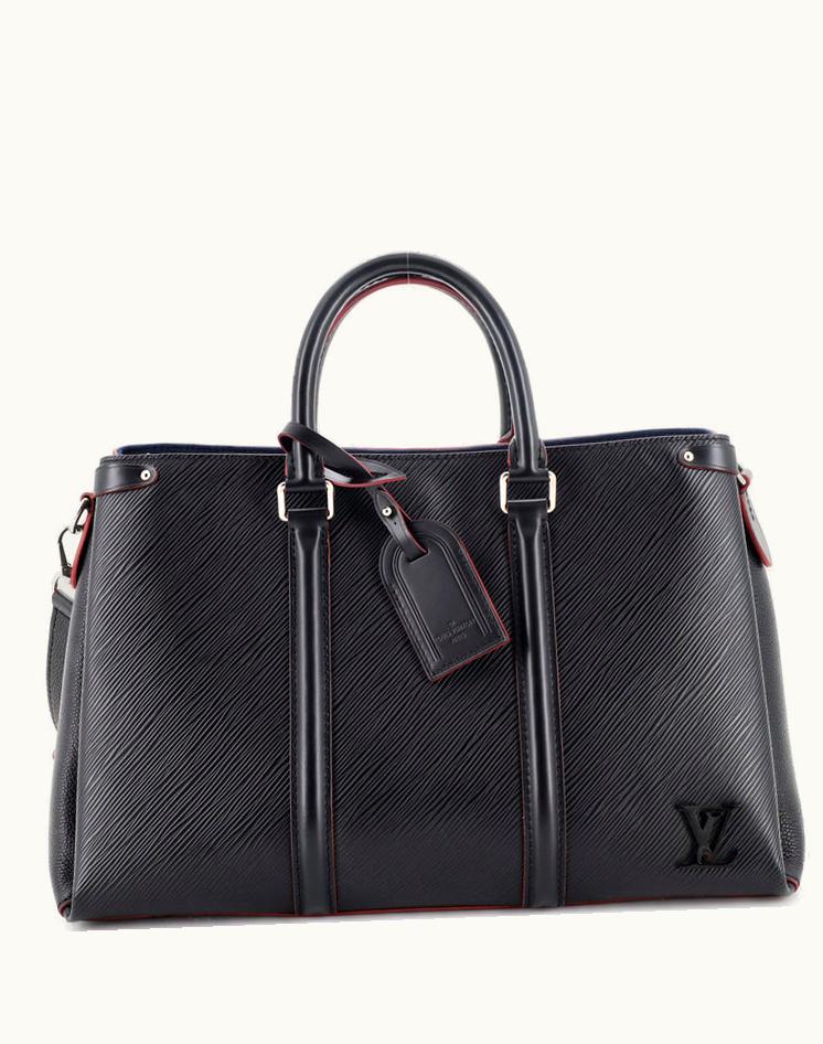 Louis Vuitton Louis Vuitton Soufflot Tote Epi Leather MM Blue Silver