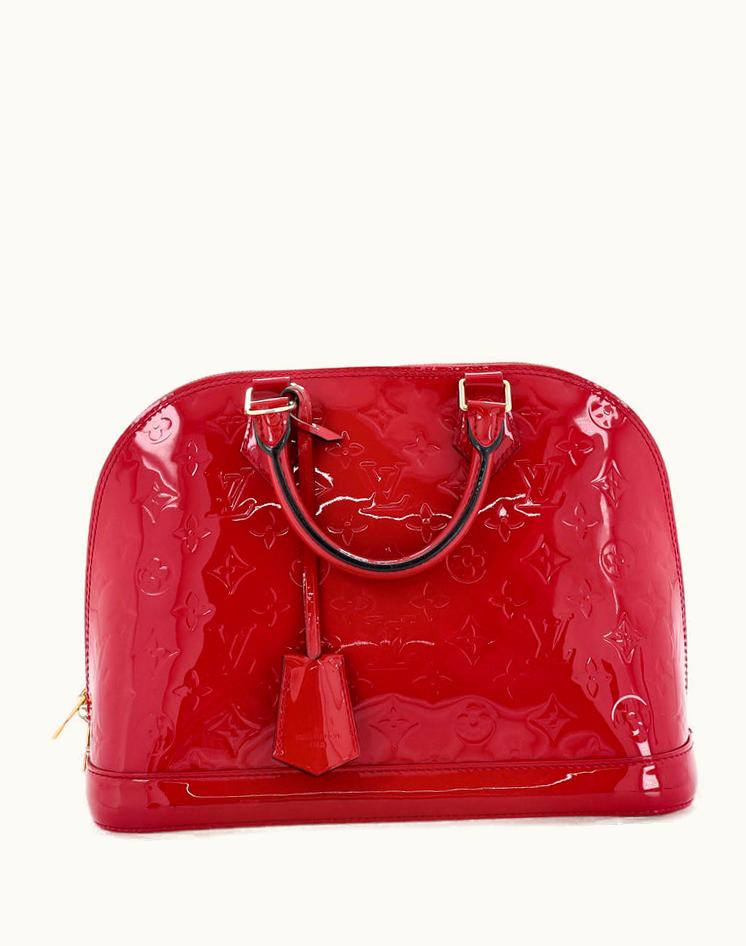 Louis Vuitton Louis Vuitton Alma Handbag Monogram Vernis PM Patent Leather Red