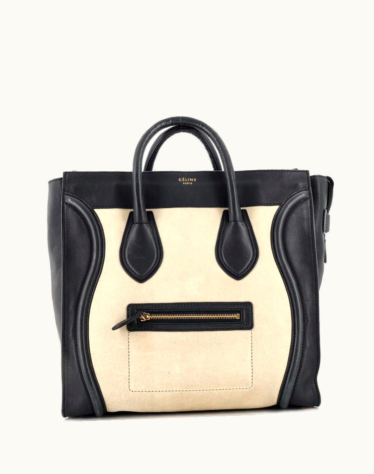 Celine Celine Tricolor Luggage Bag Suede Mini