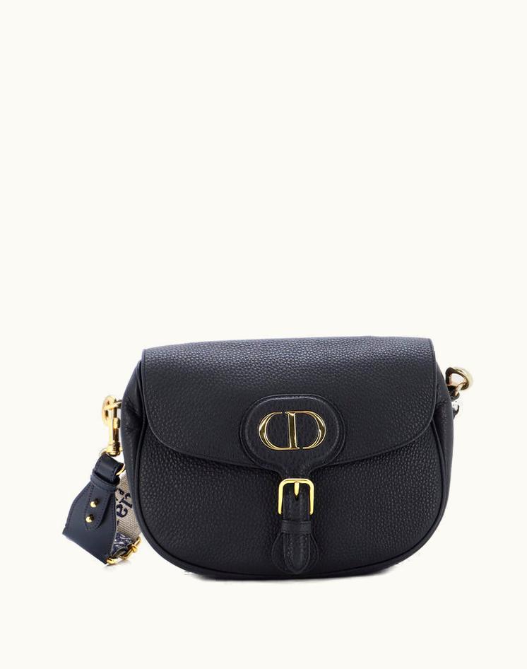 Dior Christian Dior Bobby Flap Bag Large Leather Black