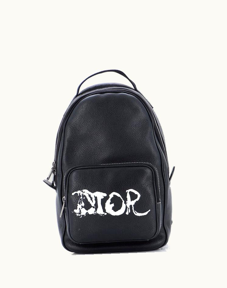 Dior Dior Zip Around Sling Backpack Logo Printed Leather