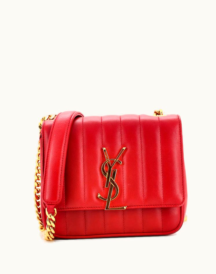 Saint Laurent Saint Laurent Vicky Crossbody Bag Vertical Quilted Leather Small