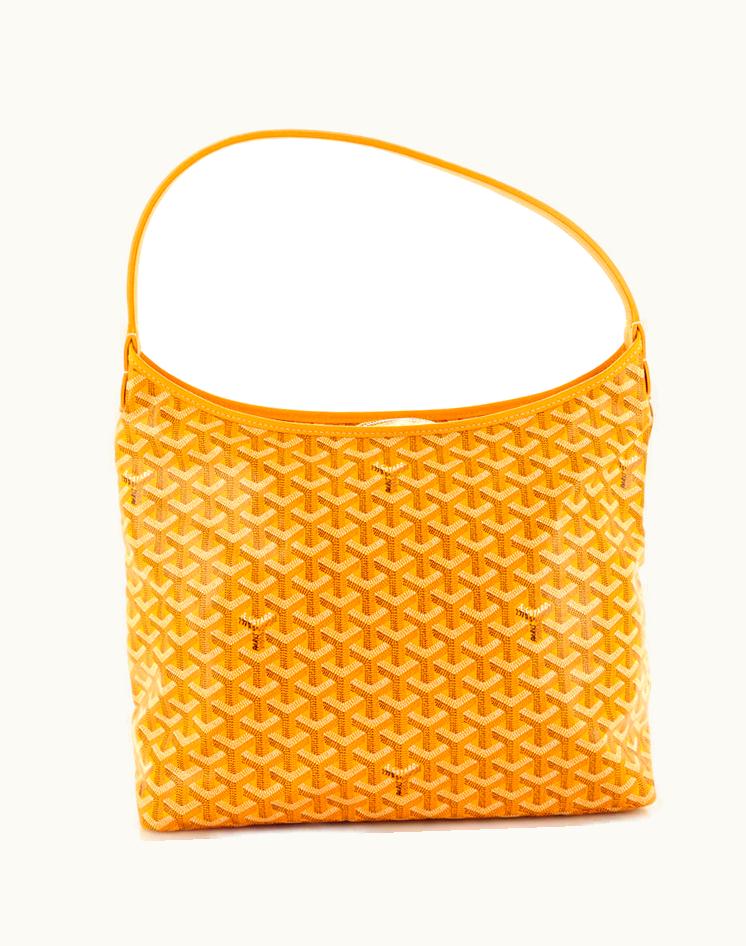 Goyard Goyard Boheme Hobo Coated Canvas Bag Yellow Silver