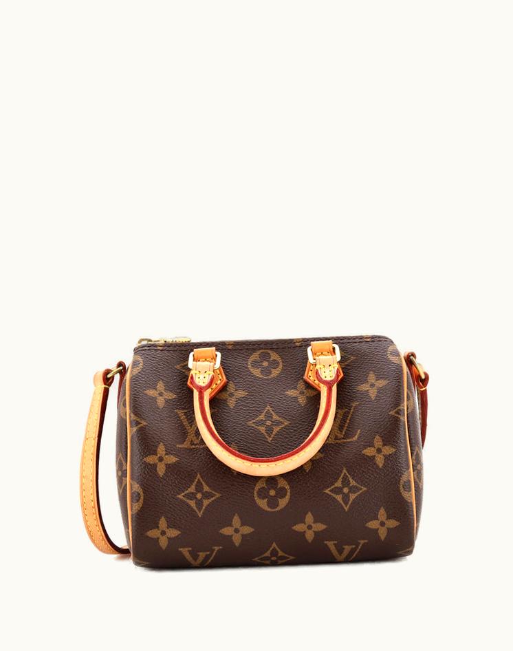 Louis Vuitton Louis Vuitton Nano Speedy Bandouliere Bag Monogram Canvas Brown