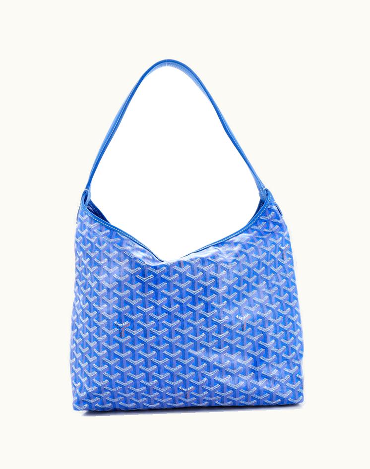 Goyard Goyard Boheme Hobo Coated Canvas Bag Blue Silver