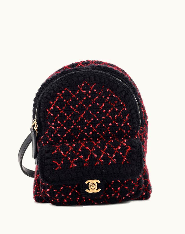 Chanel Chanel CC Pocket Backpack Quilted Tweed Mini