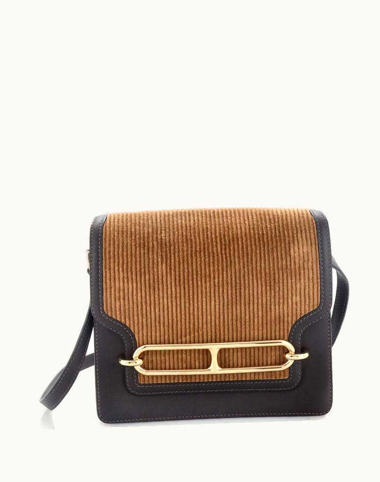 Hermès Hermès Roulis Bag Velours Cotele With Swift 23