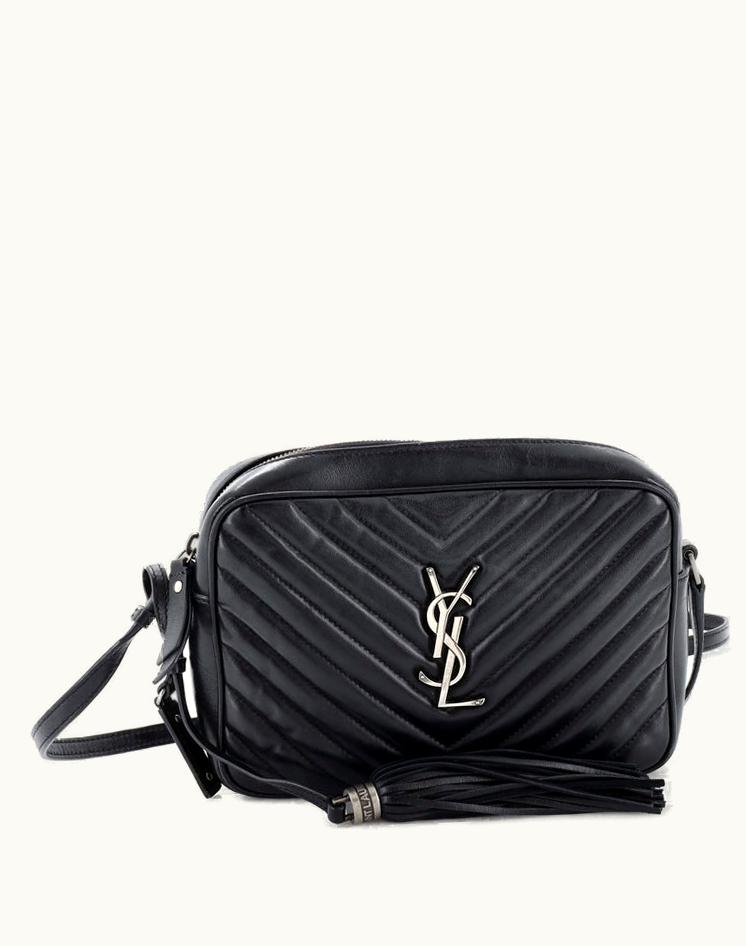 Saint Laurent Saint Laurent Lou Camera Bag Matelasse Chevron Leather Small Black
