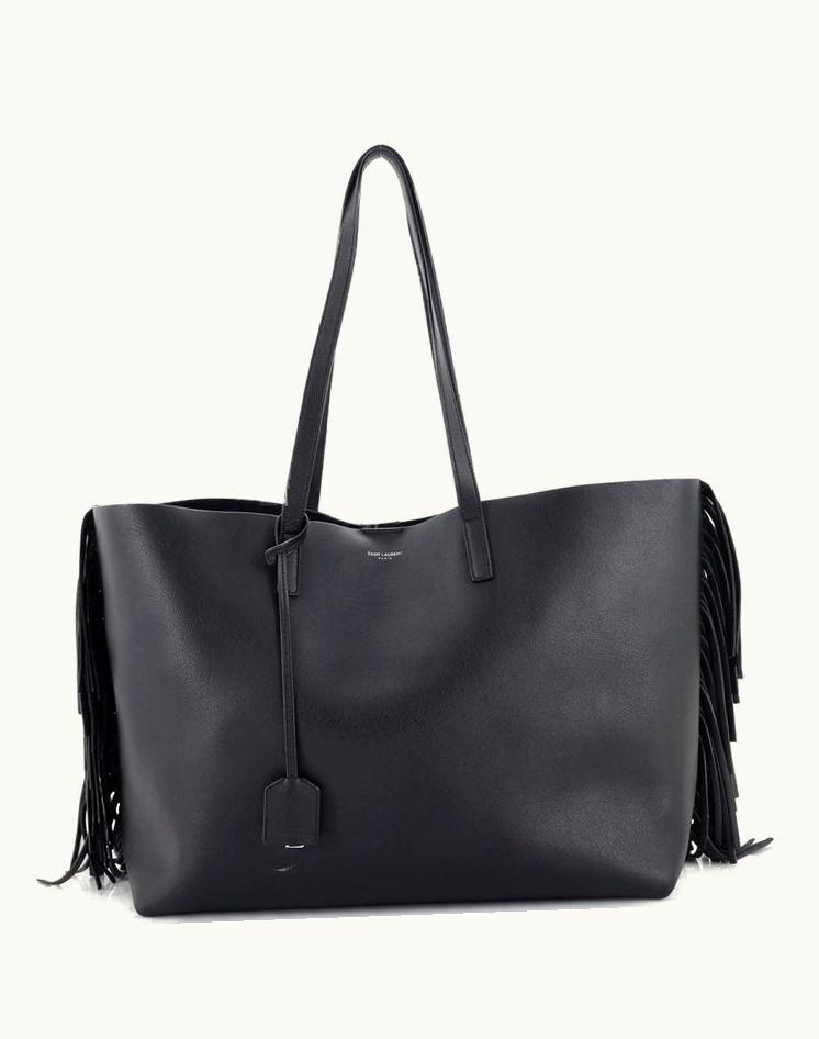 Saint Laurent Saint Laurent Fringe Shopper Tote Leather Large