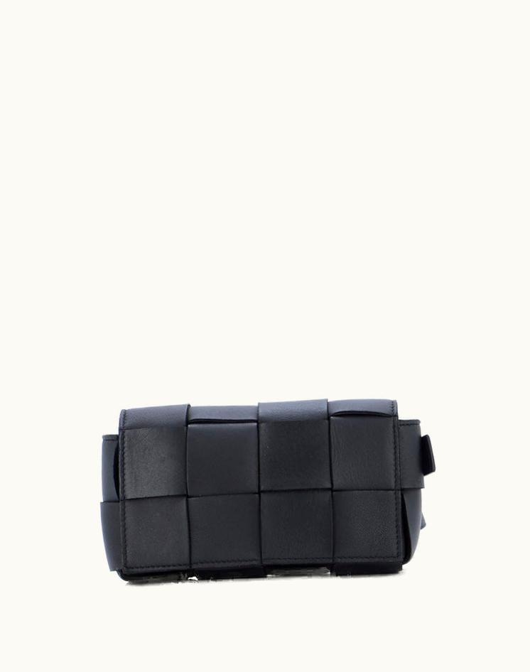 Bottega Veneta Bottega Veneta Cassette Belt Bag Maxi Intrecciato Leather Black Gold