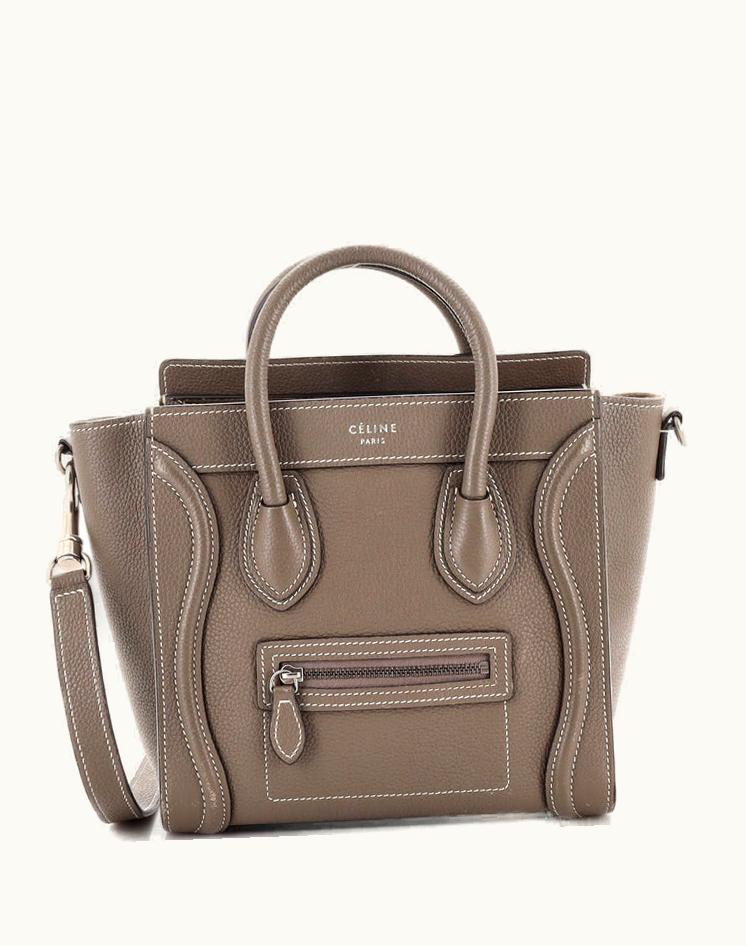Celine Celine Luggage Bag Grainy Leather Nano Neutral Luxury Handbag