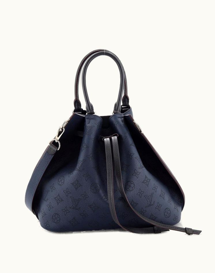 Louis Vuitton Louis Vuitton Girolata Mahina Leather Handbag Blue
