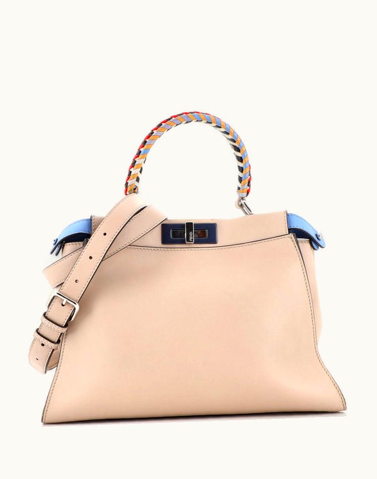 Fendi Fendi Peekaboo Bag Leather With Whipstitch Detail Regular