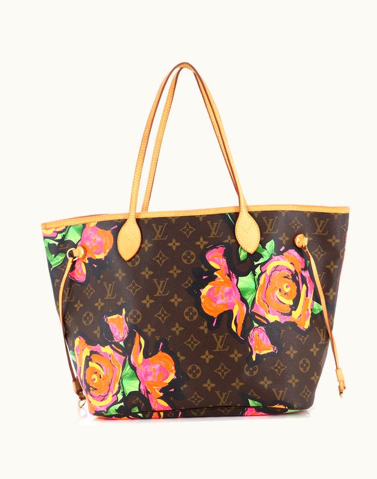 Louis Vuitton Louis Vuitton Neverfull Tote Limited Edition Monogram Roses MM in Brown with Pink Interior