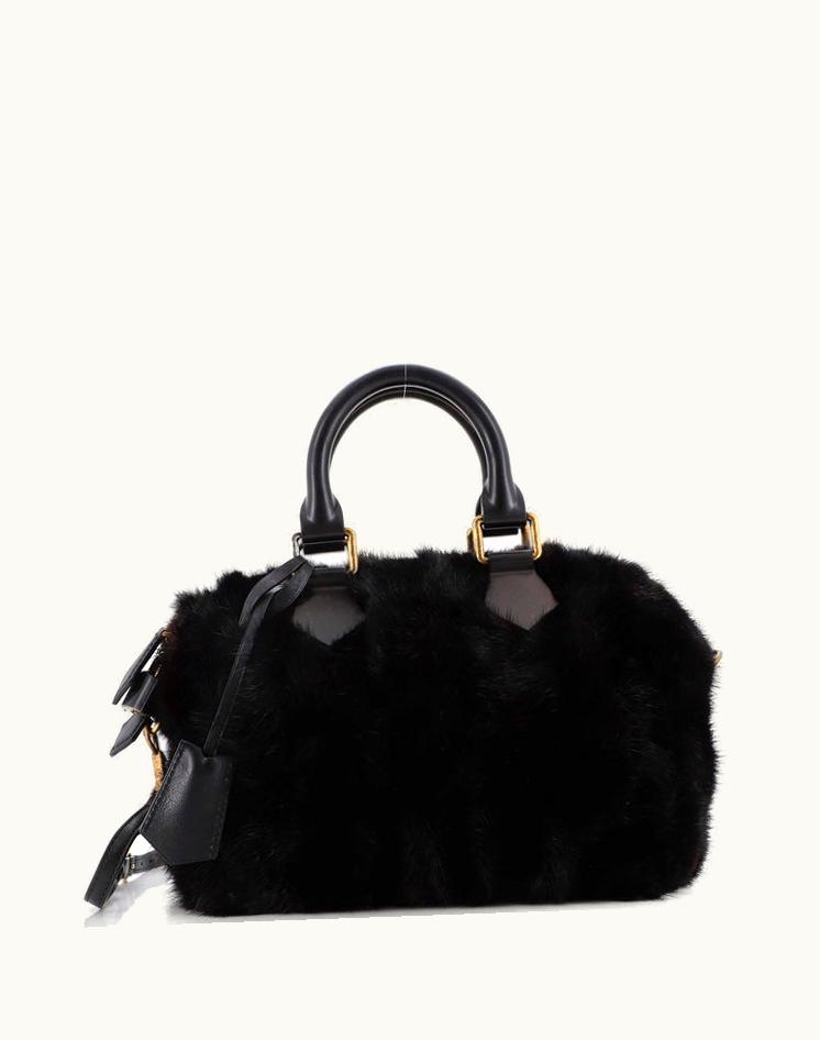 Louis Vuitton Louis Vuitton Speedy Handbag Limited Edition Caresse Mink 25