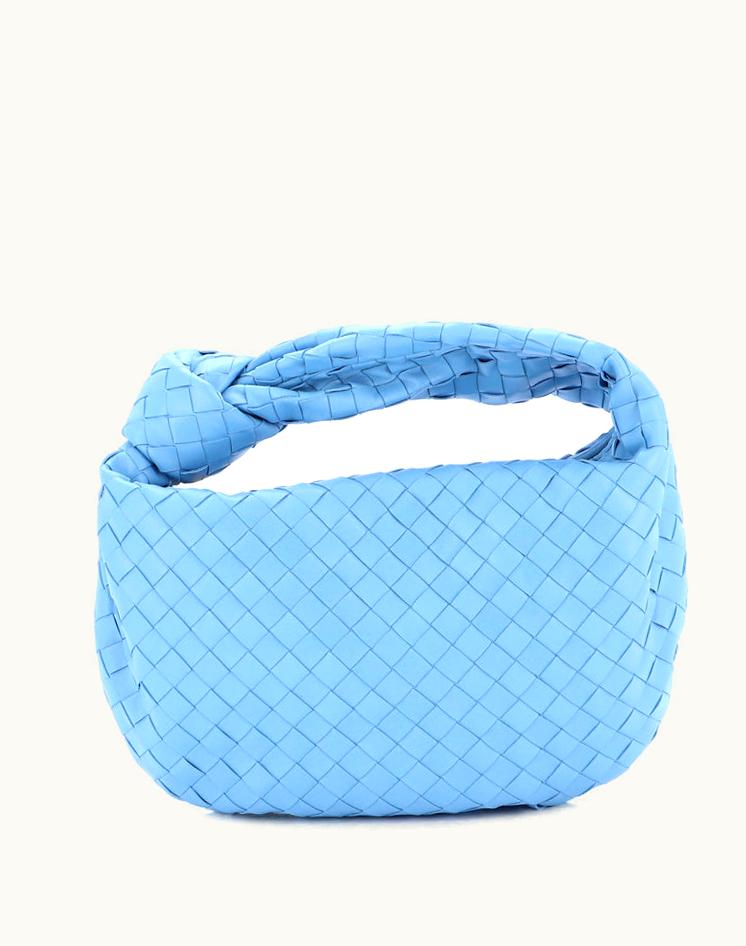 Bottega Veneta Bottega Veneta BV Jodie Hobo Intrecciato Nappa Teen Blue Leather Gold Hardware
