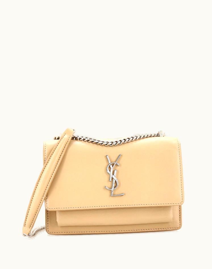 Saint Laurent Saint Laurent Sunset Chain Wallet Leather Neutral