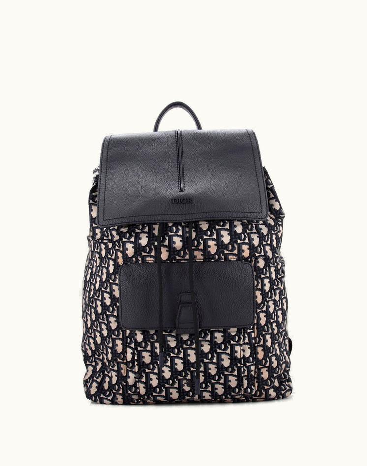 Dior Dior Motion Backpack Oblique Nylon With Leather Medium