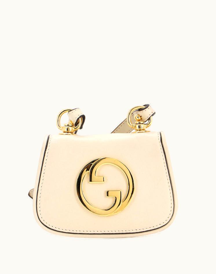 Gucci Gucci Blondie NM Card Case Wallet With Strap Leather
