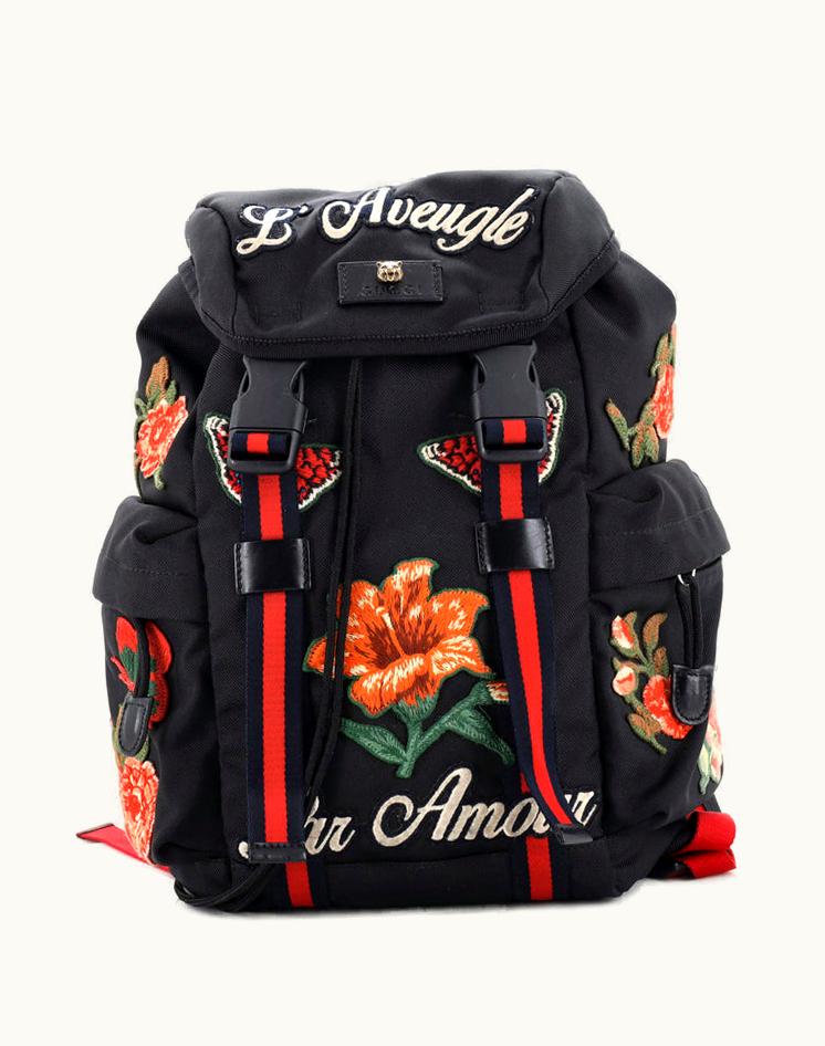 Gucci Gucci Techpack Backpack Embroidered Techno Canvas Small