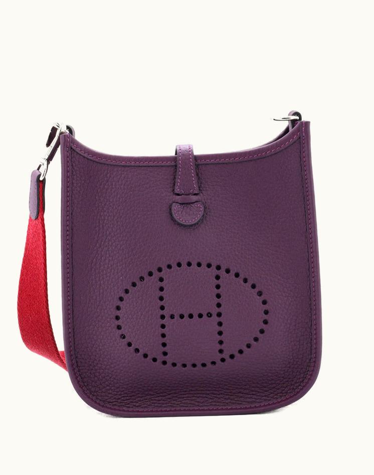 Hermès Hermès Evelyne Bag Gen III Clemence TPM Leather Purple Palladium