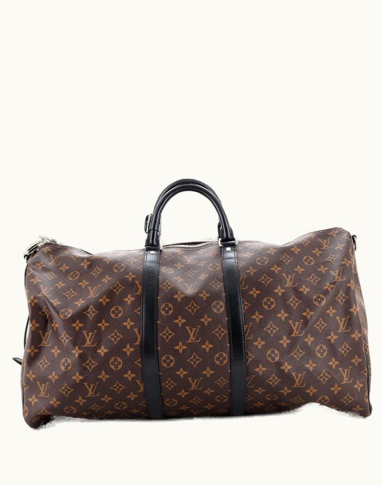 Louis Vuitton Louis Vuitton Keepall Bandouliere Bag Macassar Monogram Canvas 55 Brown