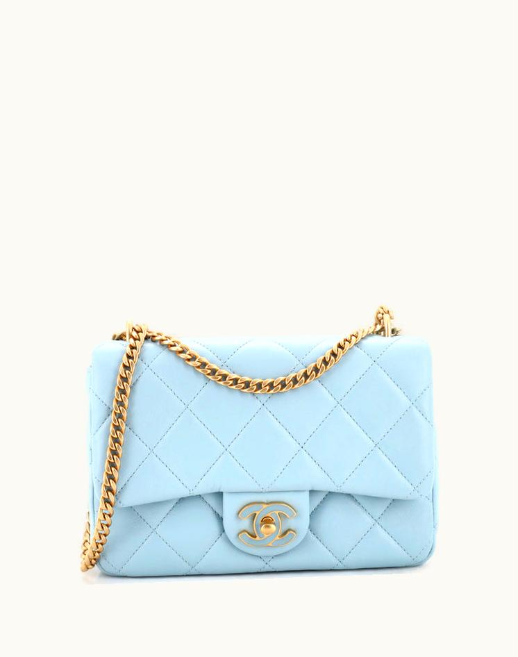 Chanel Chanel Pending CC Square Flap Bag Quilted Lambskin Small