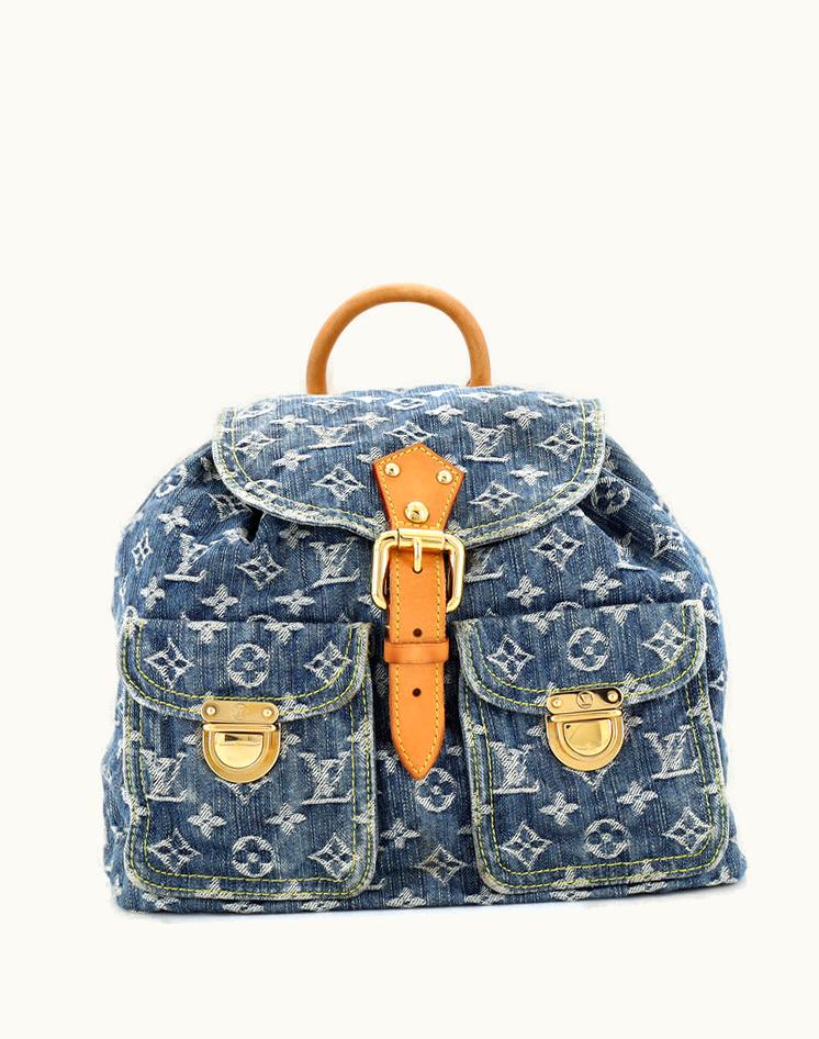 Louis Vuitton Louis Vuitton Sac A Dos Drawstring Backpack Denim GM Blue