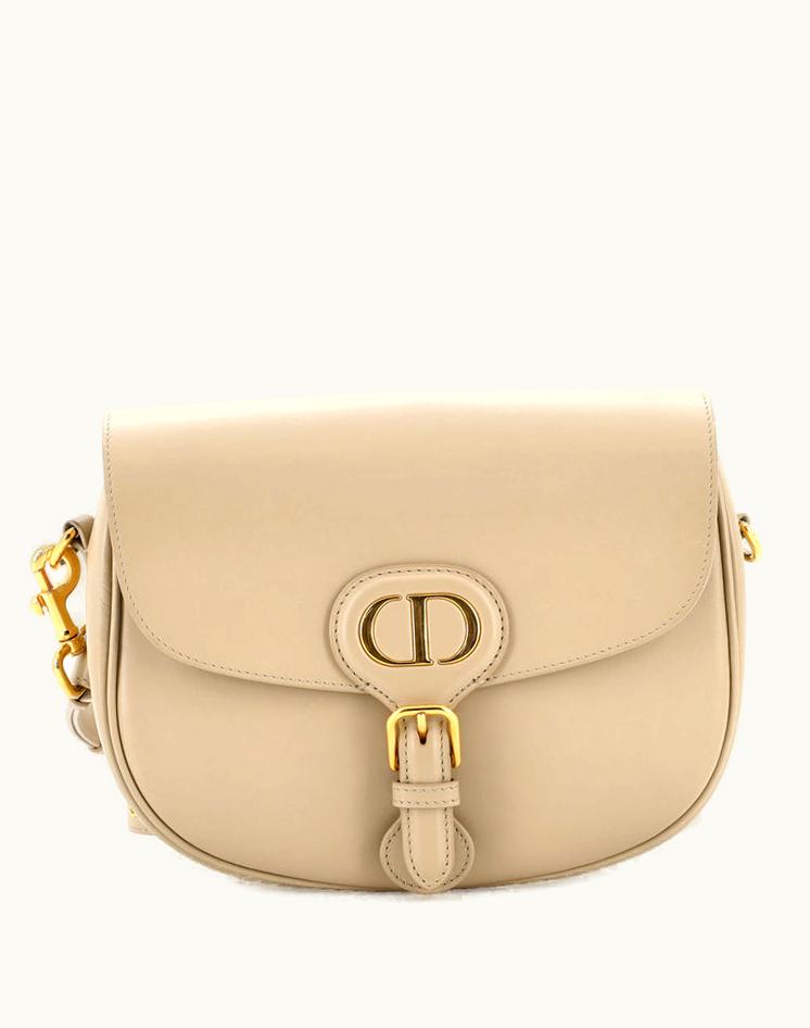 Dior Christian Dior Bobby Flap Bag Leather Medium Neutral