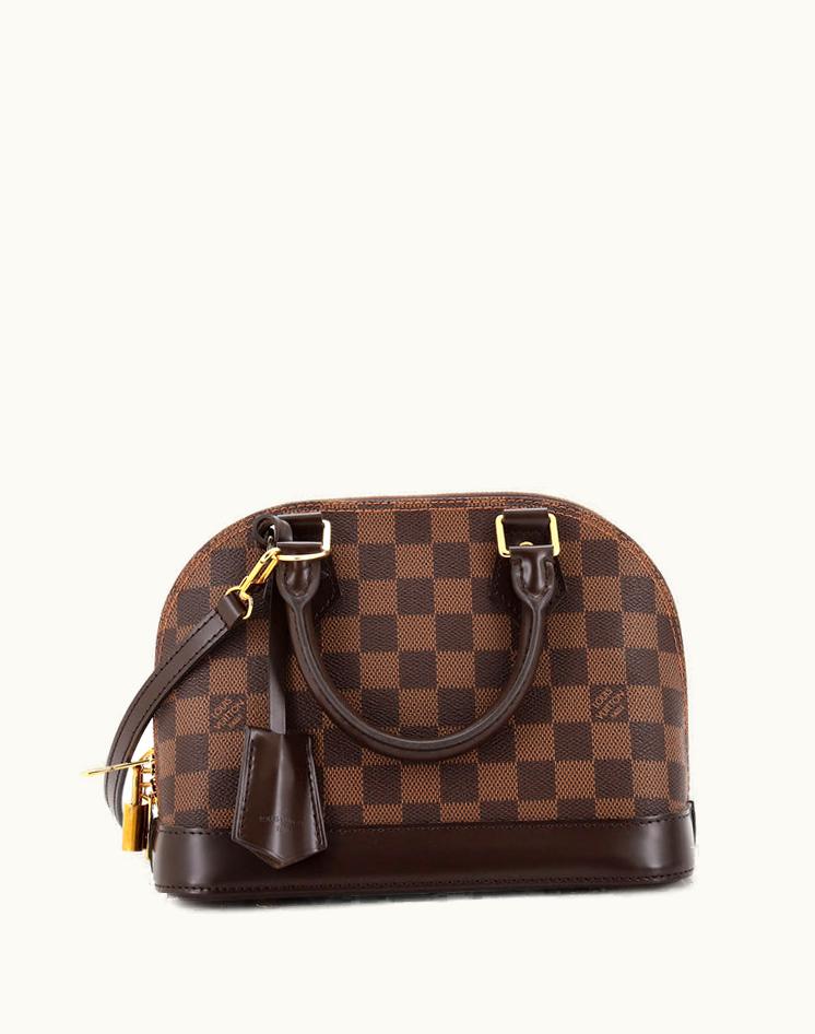 Louis Vuitton Louis Vuitton Alma Handbag Damier BB Canvas Coated Brown Gold