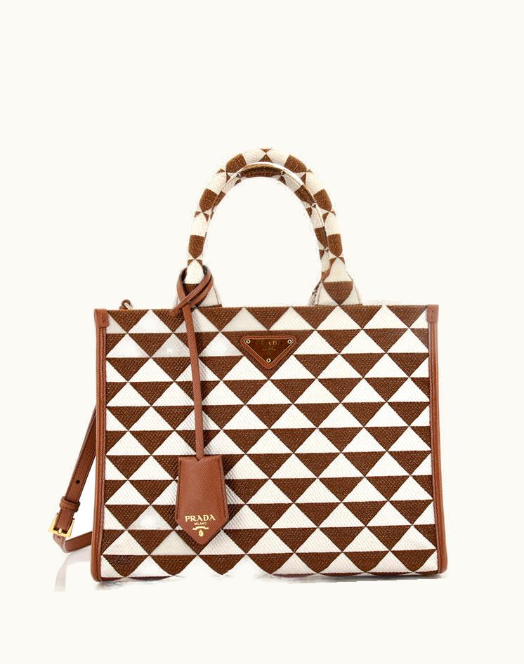 Prada Prada Symbole Shopper Tote Jacquard Small