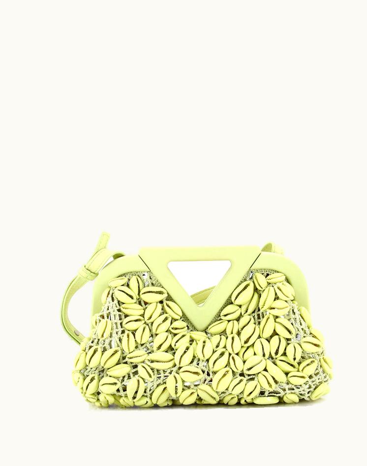 Bottega Veneta Bottega Veneta Point Shoulder Bag Shell Embellished Crochet Small