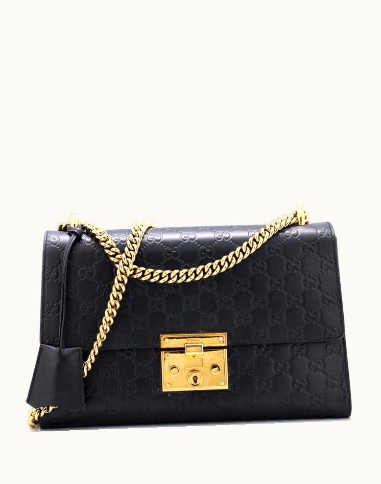 Gucci Gucci Padlock Shoulder Bag Guccissima Leather Medium