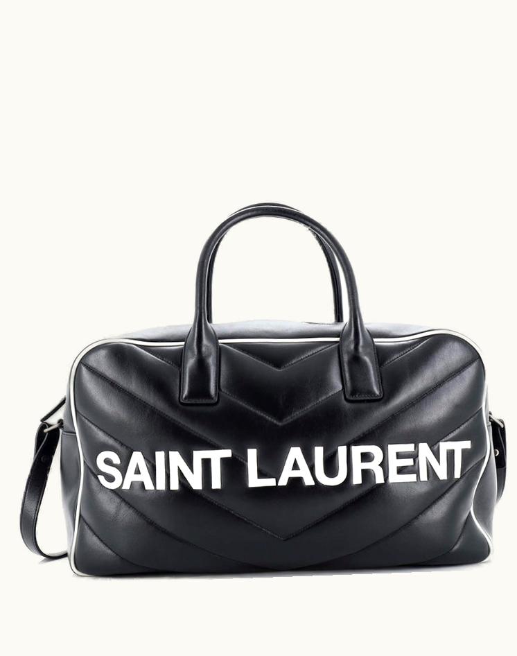 Saint Laurent Saint Laurent Miles Bowling Bag Matelasse Chevron Leather
