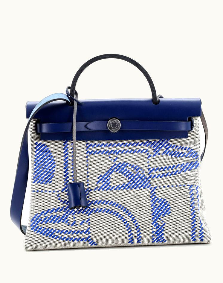 Hermès Hermès Herbag Zip Relief Brides De Gala Toile And Leather 31