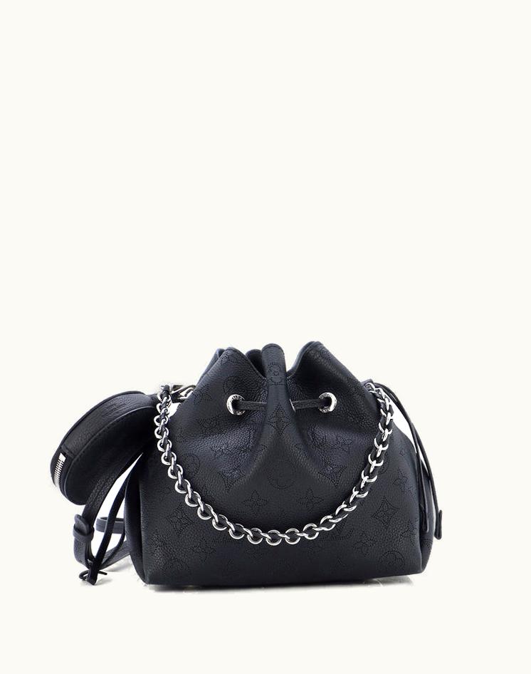 Louis Vuitton Louis Vuitton Bella Bucket Bag Mahina Leather Black Silver