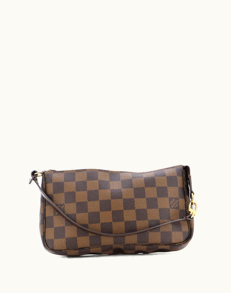 Louis Vuitton Louis Vuitton Pochette Accessoires Damier Compact Clutch Brown