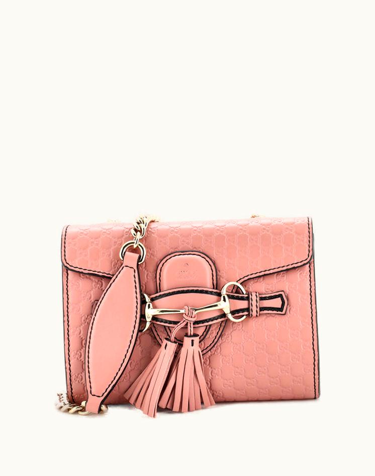 Gucci Gucci Emily Chain Flap Bag Guccissima Leather Mini