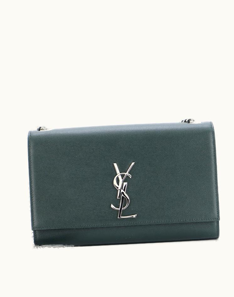 Saint Laurent Saint Laurent Classic Monogram Crossbody Bag Grainy Leather Medium Green
