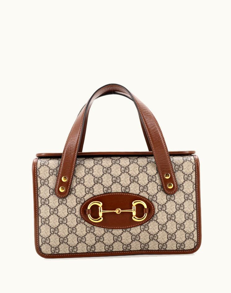 Gucci Gucci Horsebit 1955 Boston Bag GG Coated Canvas Small