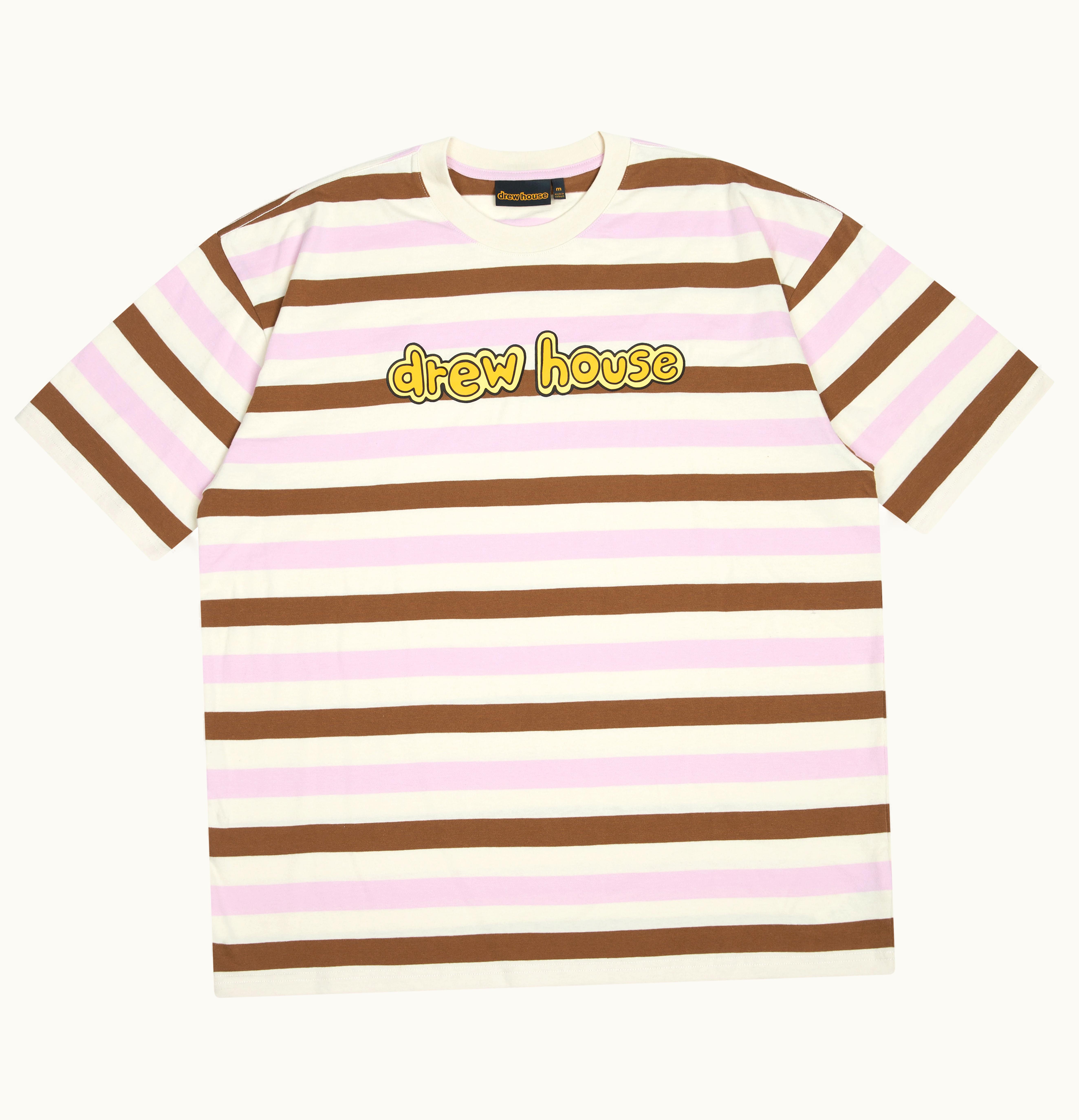 drew house drew house cartoon font ss tee neapolitan stripe