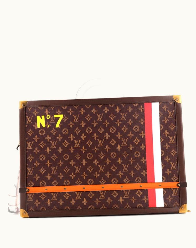 Louis Vuitton Louis Vuitton Alzer Soft Trunk Suitcase No.7 Trunk L'Oeil Vintage Monogram Canvas 55
