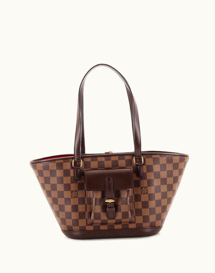 Louis Vuitton Louis Vuitton Manosque Handbag Damier PM Leather Brown Handbag