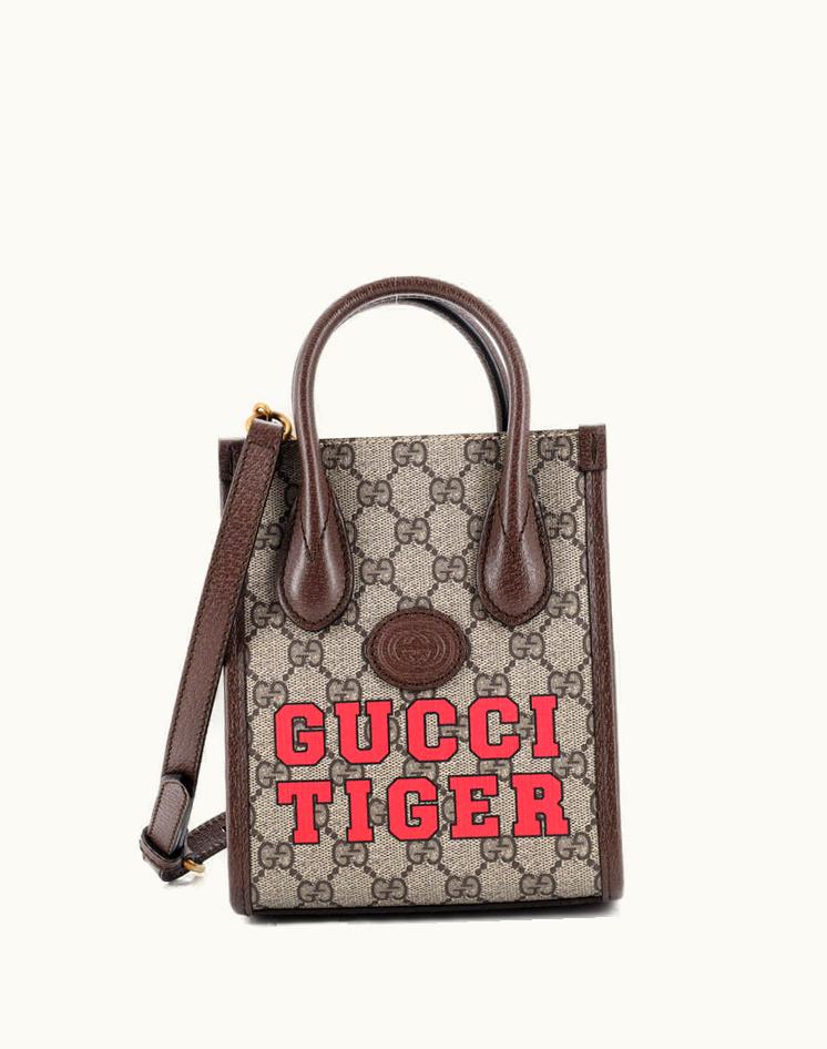 Gucci Gucci Interlocking G Patch Tote Printed GG Coated Canvas Mini
