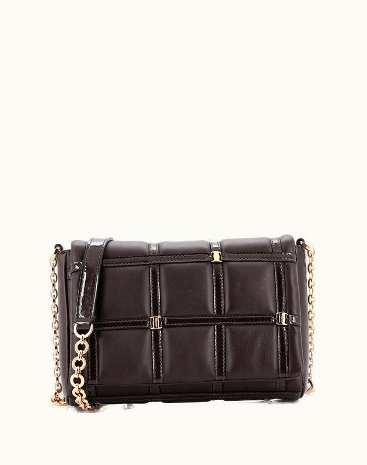 Salvatore Ferragamo Salvatore Ferragamo Vara Soft Studs Chain Crossbody Bag Quilted Leather