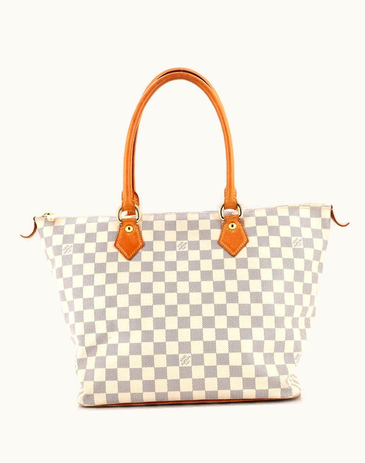 Louis Vuitton Louis Vuitton Damier MM Saleya Handbag Coated Canvas White
