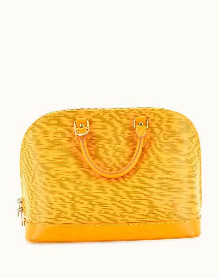 Louis Vuitton Louis Vuitton Vintage Alma Handbag Epi Leather PM Yellow Purple Gold